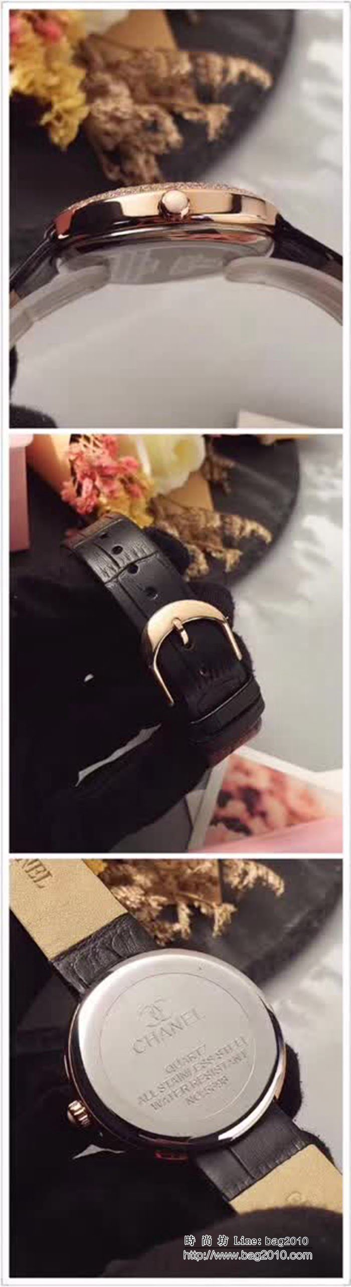 CHANEL香奈兒 夜光針 石英女士腕表 WSS3263